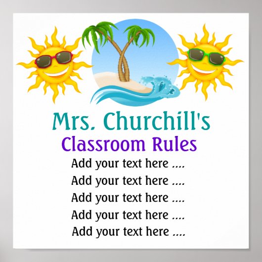 学校先生の教室の規則。 by SRF ポスター (正面)