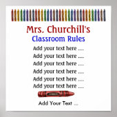 学校先生の教室の規則。 by SRF ポスター (正面)