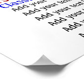 学校先生の教室の規則。 by SRF ポスター (角)