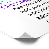 学校先生の教室の規則。 by SRF ポスター (角)