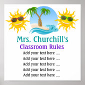 学校先生の教室の規則。 by SRF ポスター (正面)