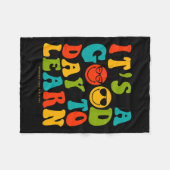 学校先生の日Grにとって良い日学 フリースブランケット (正面(横))