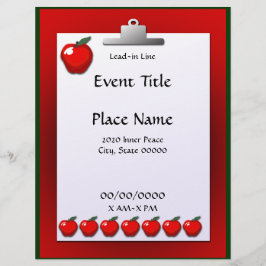 学校先生アップルイベントフライヤー チラシ