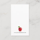 学校先生アップルエレガント白黒ストライプ 名刺 (裏面)