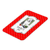 学校先生オールド英語シェプドッグ（グレー1）かわいい マグネット (左側)