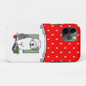 学校先生オールド英語シェプドッグ(グレー1)かわいい Case-Mate iPhoneケース (裏面(横))