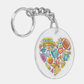 学校先生カスタマイズキーチェーン – 背面を参照 キーホルダー (正面左)