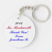 学校先生カスタマイズキーチェーン – 背面を参照 キーホルダー (裏面)