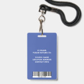 学校先生カスタム従業員ID バッジ (裏面（ネックストラップ付）)