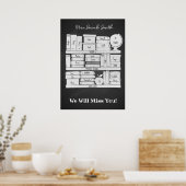 学校先生クラス本ポケットフォルダーiPad pro ポスター (キッチン)