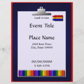 学校先生クレヨンデザインイベントフライヤー チラシ (正面)