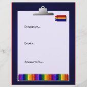 学校先生クレヨンデザインイベントフライヤー チラシ (裏面)