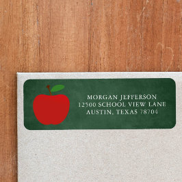 学校先生グリーンシャルボード差出人住所 ラベル