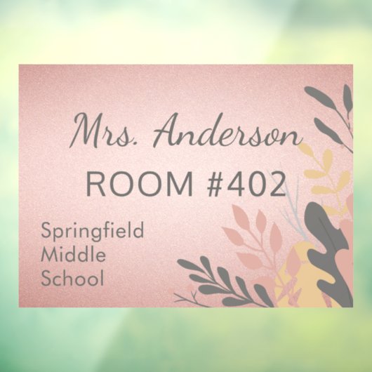 学校先生サイン窓貼りデカール ウィンドウサイン (シート3)