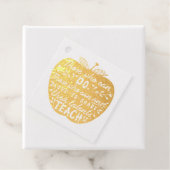 学校先生サンキュー |アップル教えの引用文 フェイバータグ (箱)