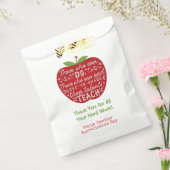 学校先生サンキュー |アップル教えの引用文 フェイバーバッグ (封をした状態)