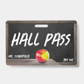 学校先生シャルボード学生ホールパス バッジ (正面)