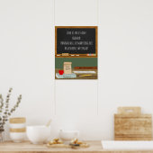 学校先生テーマブライダルシャワー ポスター (キッチン)