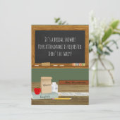 学校先生テーマブライダルシャワー 招待状 (スタンド正面)