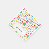 学校先生パタカラフルーン スタンダードカクテルナプキン (角)