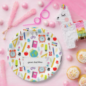 学校先生パタカラフルーン ペーパープレート (パーティー)