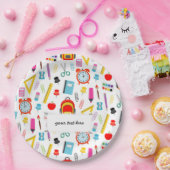 学校先生パタカラフルーン ペーパープレート (パーティー)