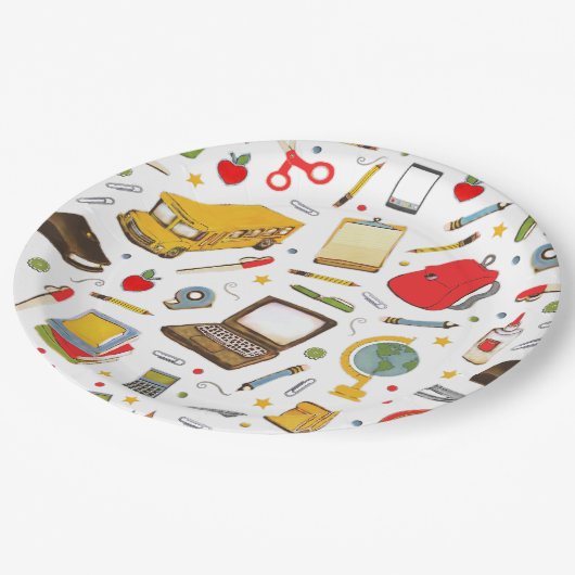 学校先生パーティー ペーパープレート (アングル)