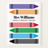 学校先生プランナーとカラフルクレヨンデザイン プランナー手帳 (裏面)