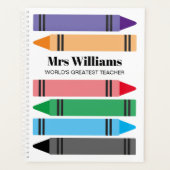 学校先生プランナーとカラフルクレヨンデザイン プランナー手帳 (正面)