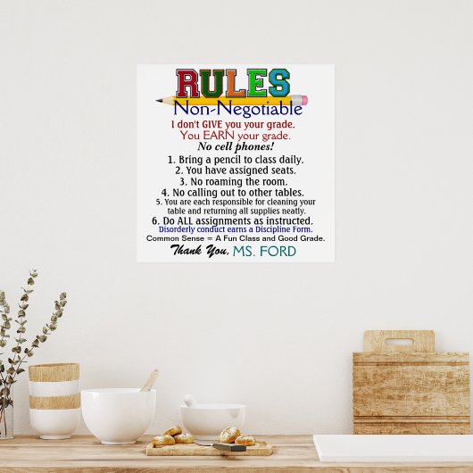 学校先生ポスター – SRF ポスター (キッチン)