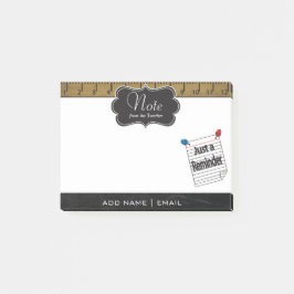 学校先生メモのアラーム | DIY文字 ポストイット