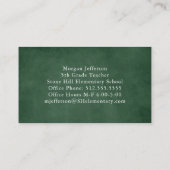 学校先生レッドアップルシャルボードQRコード 名刺 (裏面)