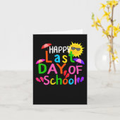 学校先生卒業の最終日 カード (黄色い花)