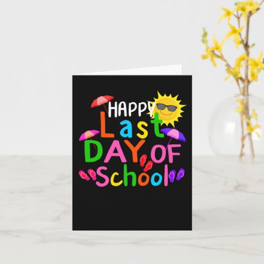 学校先生卒業の最終日 カード (黄色い花)