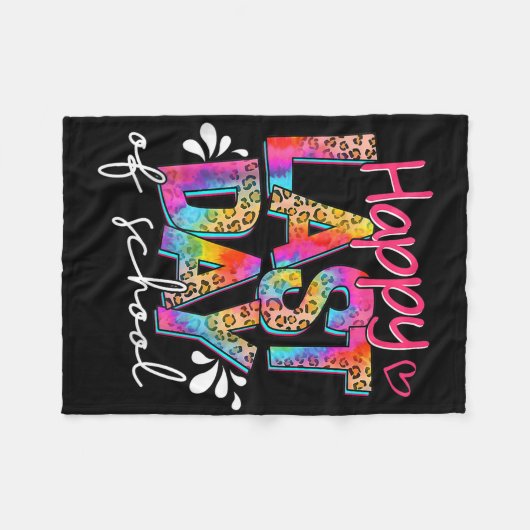 学校先生卒業の最終日 フリースブランケット (正面(横))