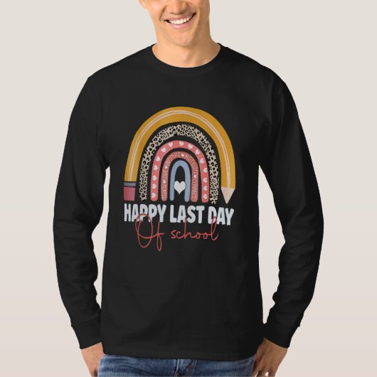 学校先生卒業の最終日 Tシャツ (正面)
