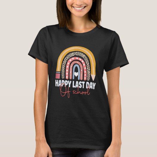 学校先生卒業の最終日 Tシャツ (正面)
