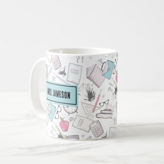 学校先生名 コーヒーマグカップ (正面左)