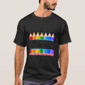 学校先生学生名エズラキンダーゲンラベル Tシャツ (正面)