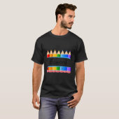 学校先生学生名エドワード・キンダーゲンラベル Tシャツ (正面フル)