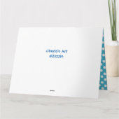 学校先生幸運の大きなグリーティングカード カード (裏面)