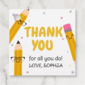 学校先生感謝サンキュースクエア フェイバータグ (正面)