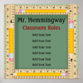 学校先生教室の規則/ゴール- SRF ポスター (正面)