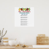 学校先生教室ルールLG. by SRF ポスター (キッチン)