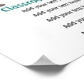 学校先生教室ルールLG. by SRF ポスター (角)