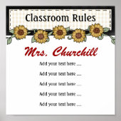 学校先生教室ルールLG. by SRF ポスター (正面)