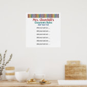 学校先生教室ルールLG. by SRF ポスター (キッチン)