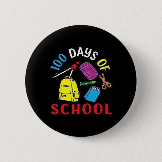 学校先生日100日目 缶バッジ (正面)