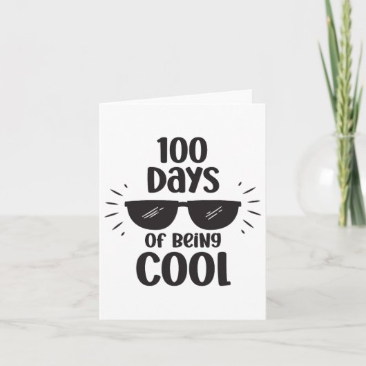 学校先生百人クールの日である100日 カード (正面)