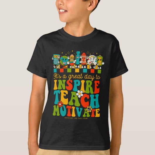 学校先生100日目Leにとって良い日 Tシャツ (正面)